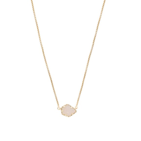 KENDRA SCOTT Gold 14kt Gold Plated Iridescent Drusy Tess Necklace - Picture 1 of 2